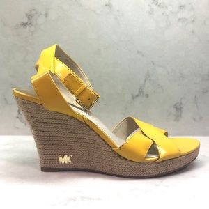 Michael Kors Yellow Wedge Sandals